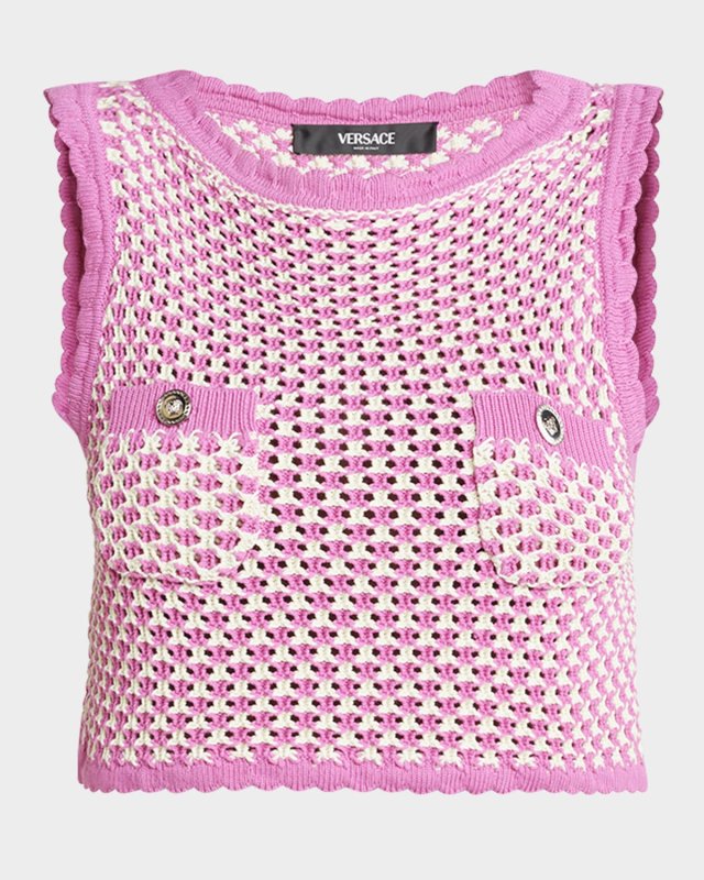 Crochet Compact Cotton Knit Top